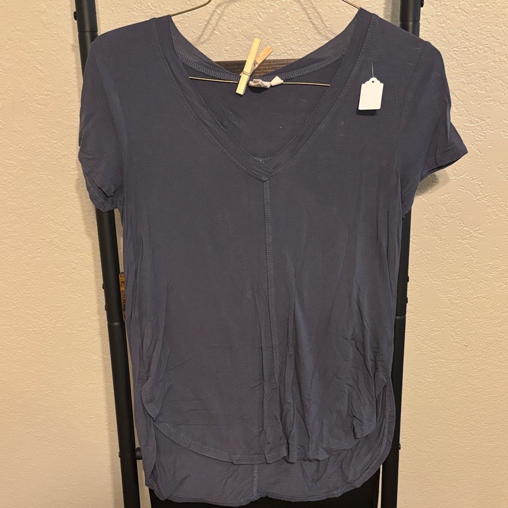Women's Casual V-Neck Top - Blue
